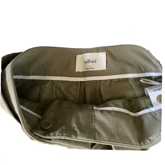 Aritzia Wilfred High waisted Crepe Tie Front Pant in Taupe Sz 2 - Picture 3 of 6